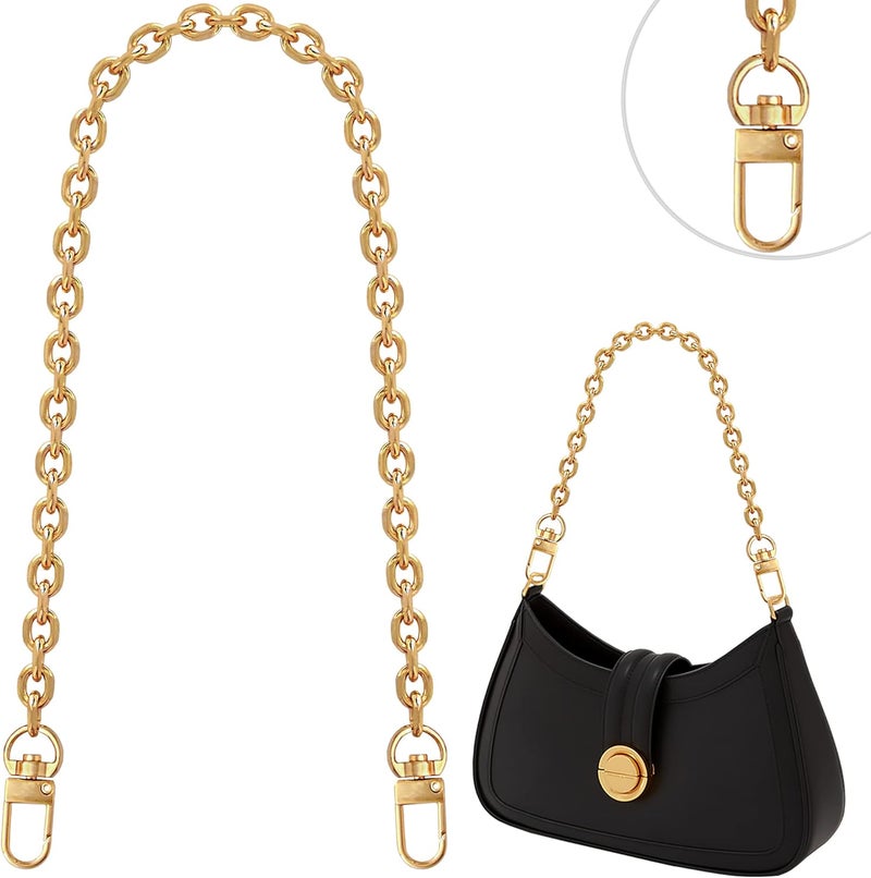Chewarelly 1 Pcs Purse Chain Strap Cross Body Chain Strap Replacement Chain for Handbag Shoulder Bag Purse(15.7 Inches/40cm-O Chain 0.28 Inch, Gold) - Image 1